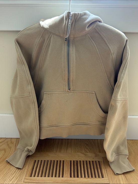 lululemon athletica Tops - lululemon athletica Beige Half-Zip Hoodie